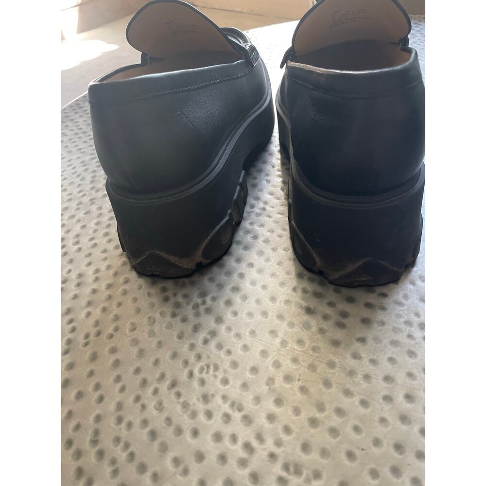 Coach Ruthie Black Platform Leather Loafers Size 7.5 - Picture 5 of 7